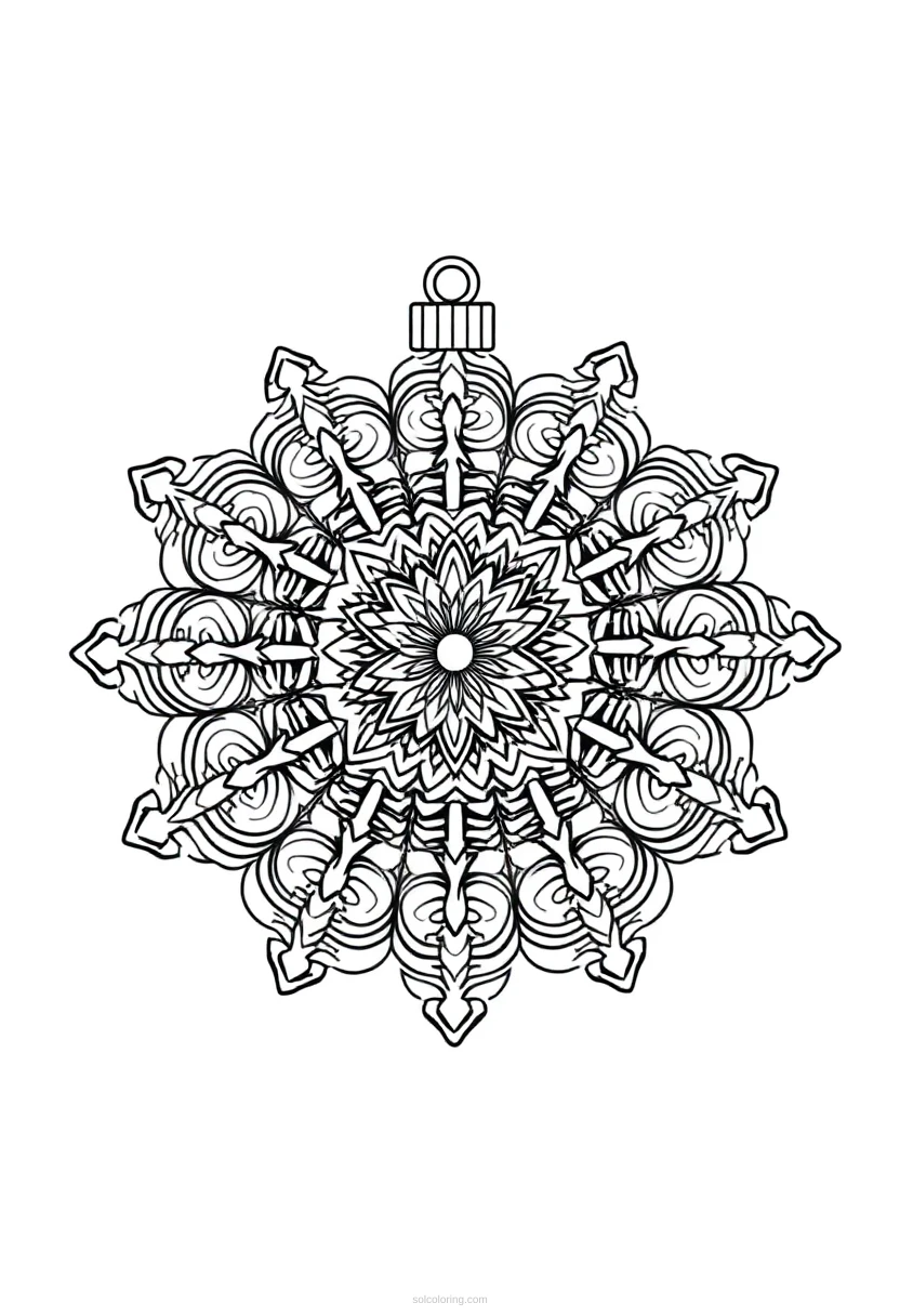 Christmas Ornament Balls coloring page for kids