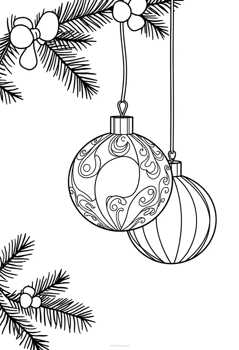 Christmas Ornament Balls coloring pages