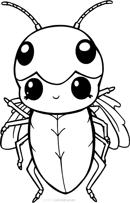 Cicada coloring page for kids