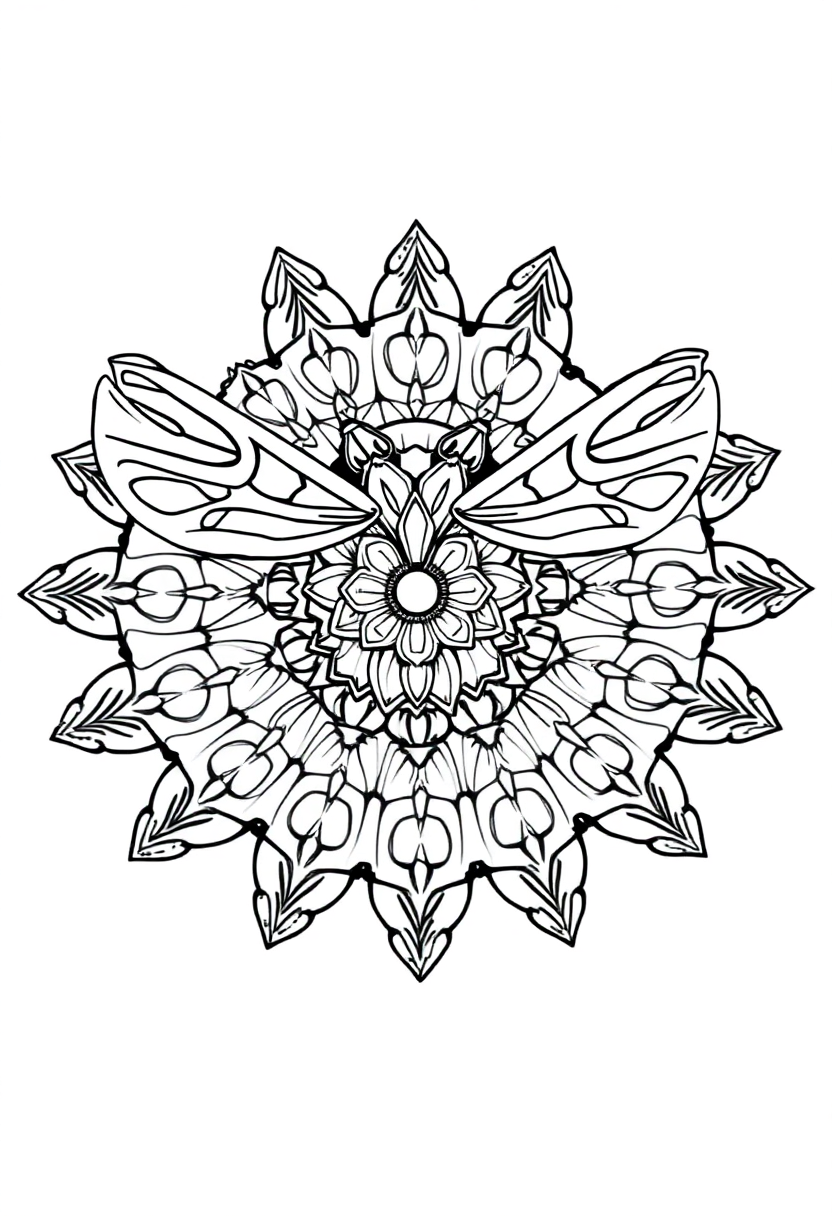 Cicada coloring page, free printable