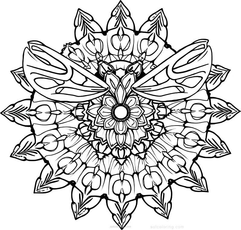 Cicada coloring page for kids