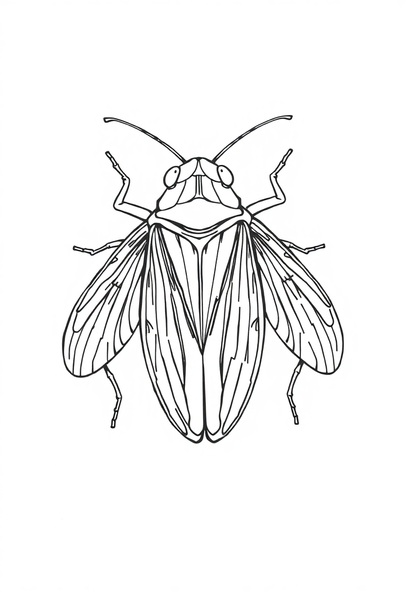 Cicada coloring pages