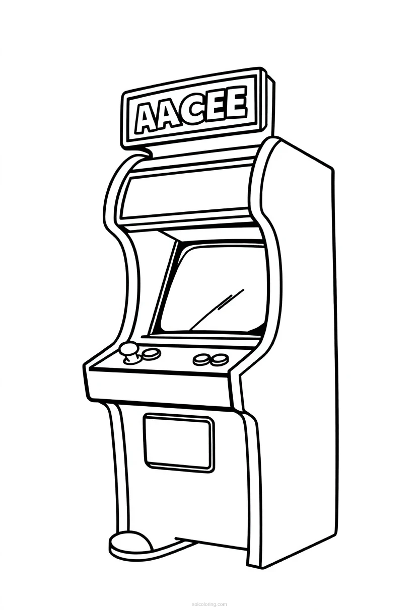 Classic Arcade Token coloring pages