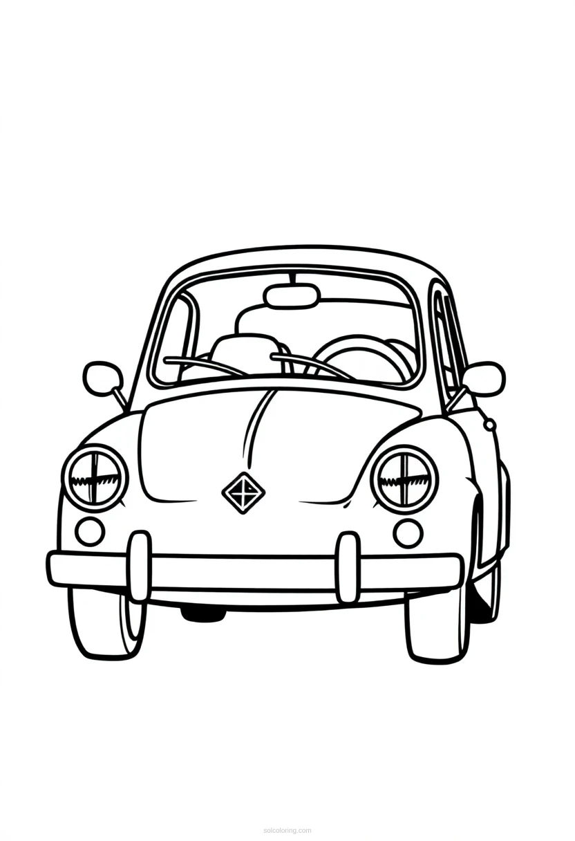 Classic Car coloring page for kids