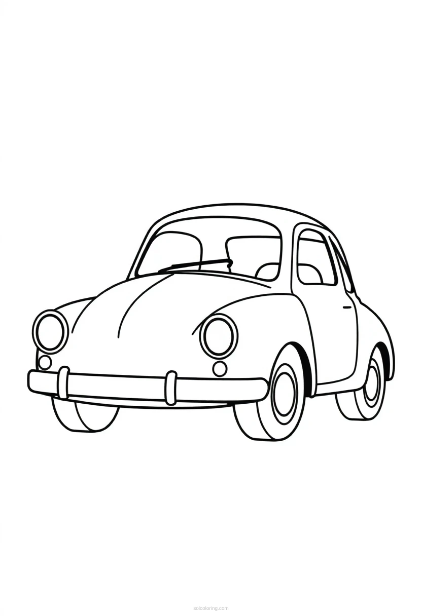 Classic Car coloring page for kids