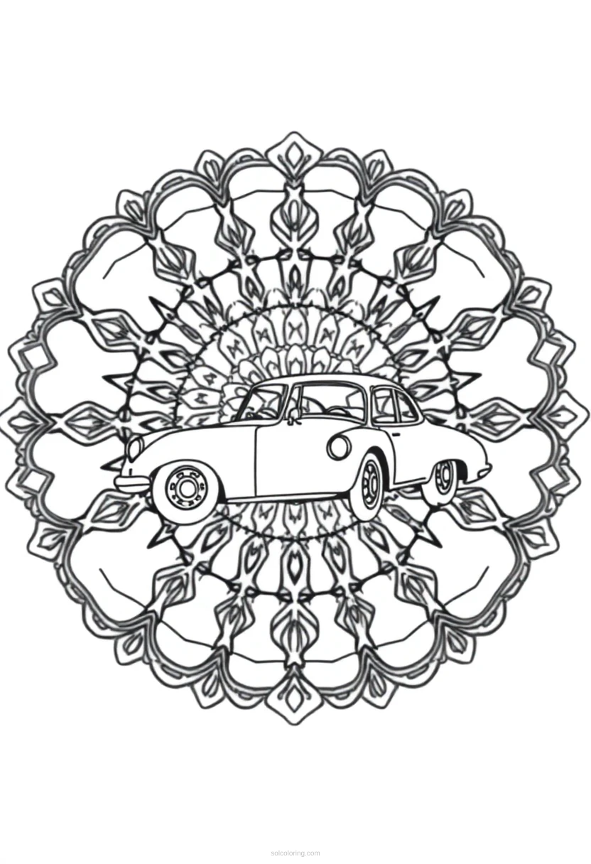 Classic Car coloring page for kids