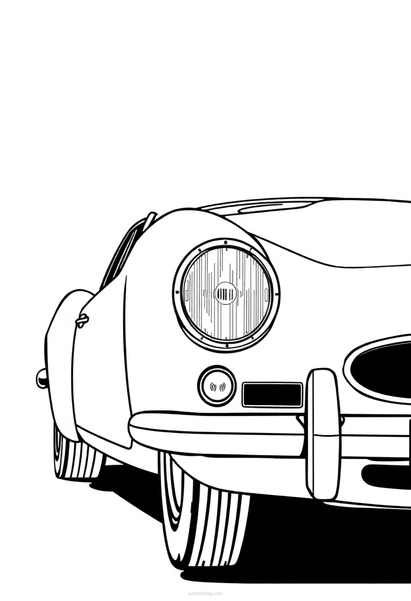 Classic Car coloring page for kids