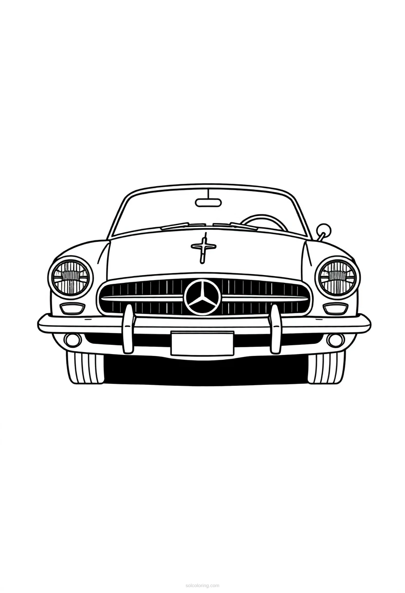 Classic Car coloring page for kids