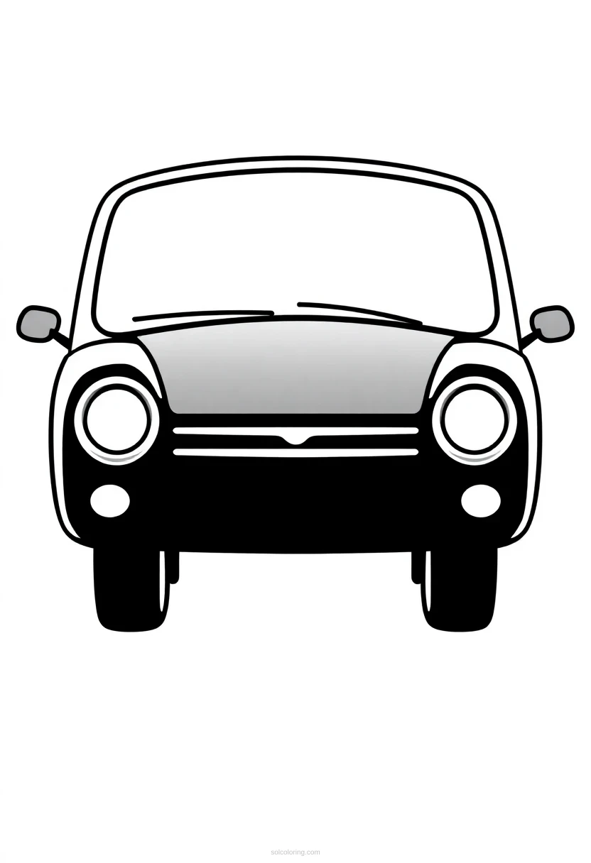 Classic Car coloring page for kids