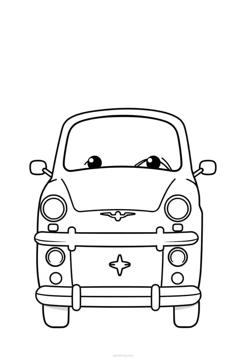 Classic Car coloring page for kids