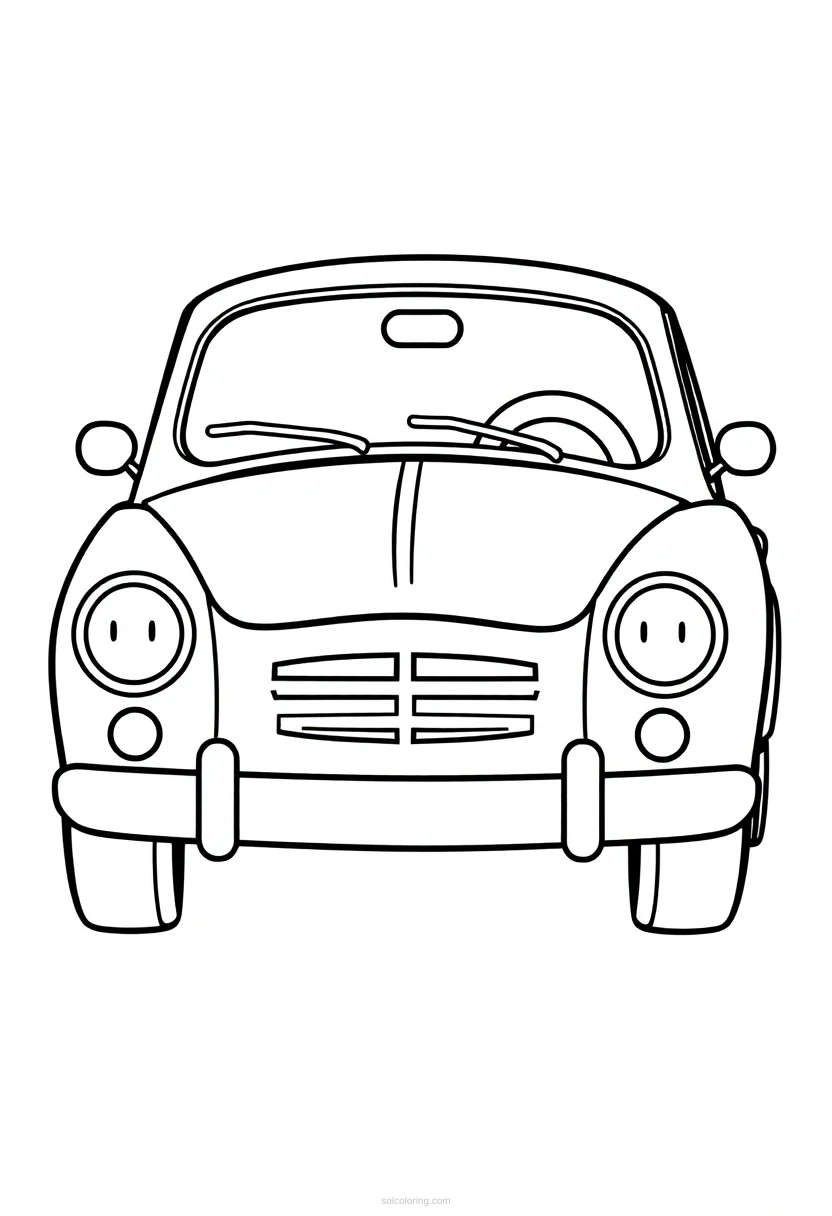 Classic Car coloring page for kids
