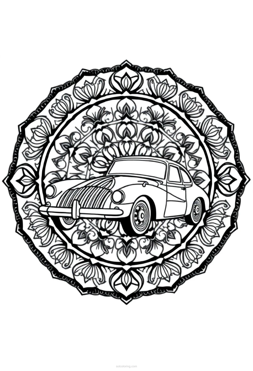 Classic Car coloring page for kids