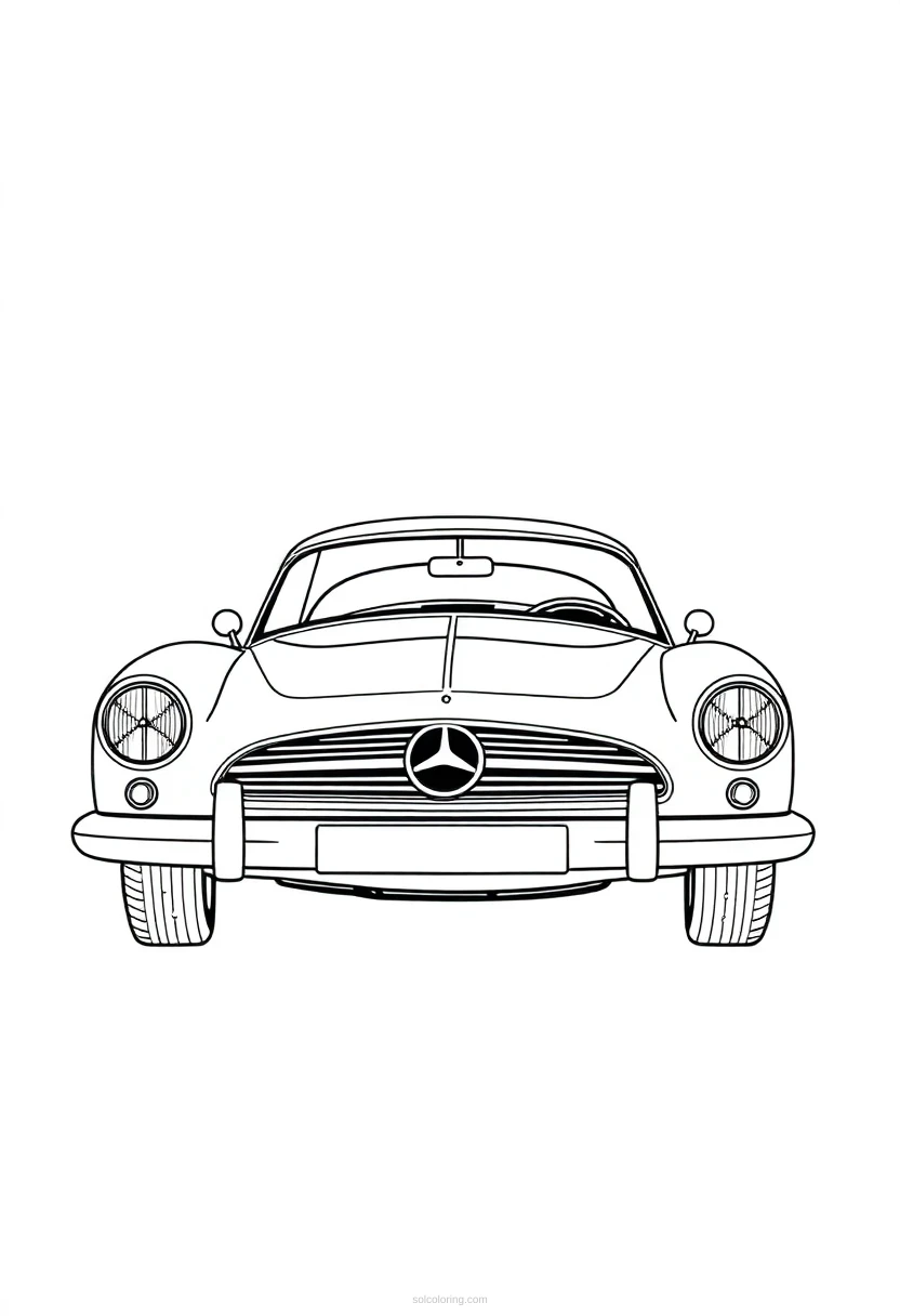 Classic Car coloring page for kids