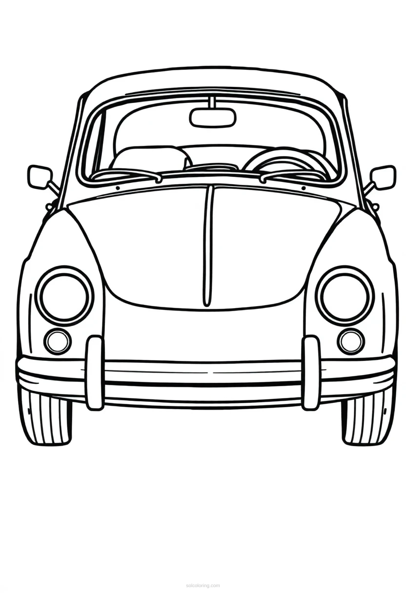 Classic Car coloring page for kids