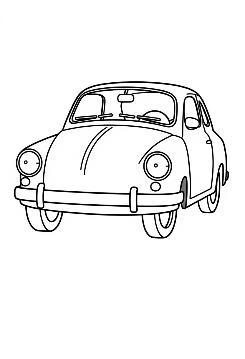 Classic Car coloring page, free printable