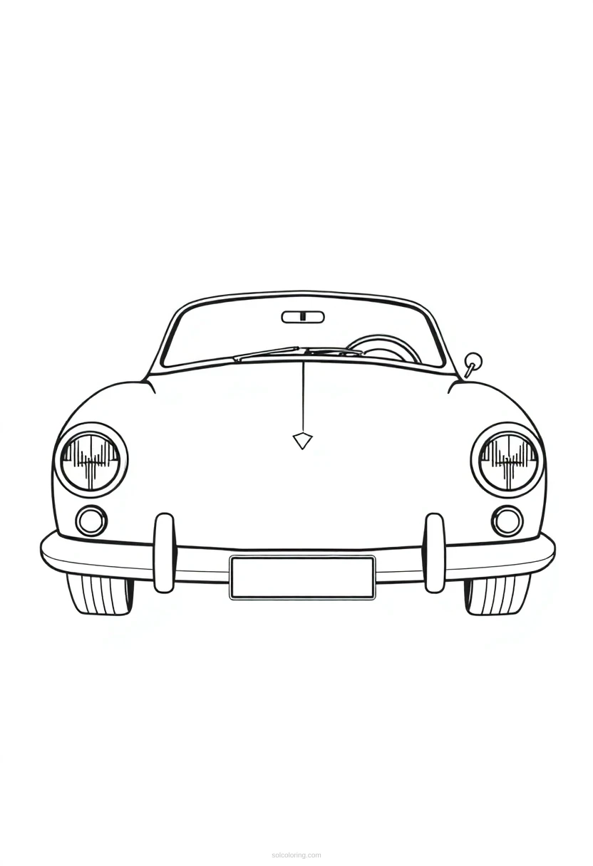 Classic Car coloring page for kids