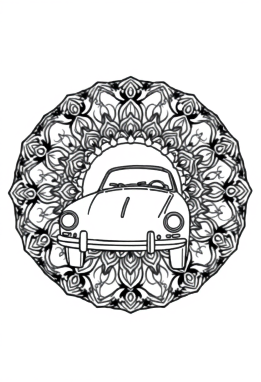 Classic Car coloring page, free printable