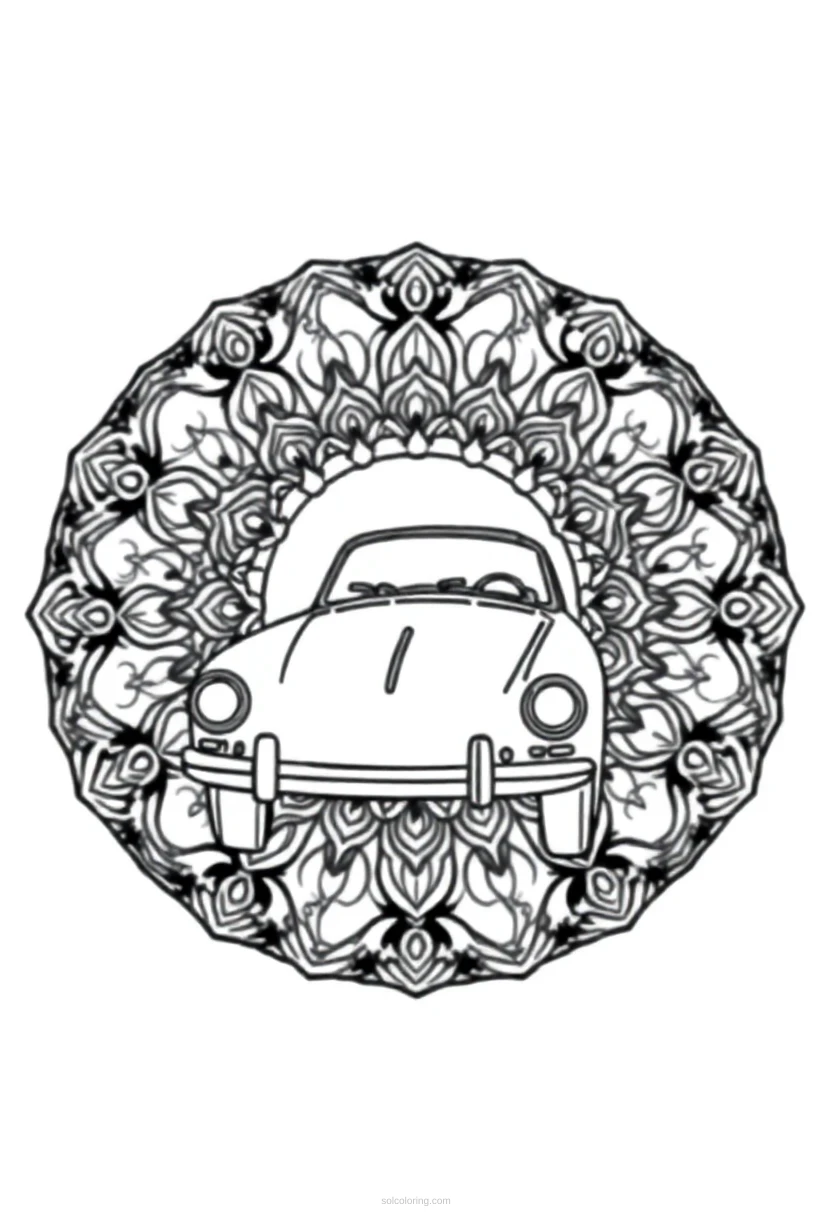 Classic Car coloring page for kids