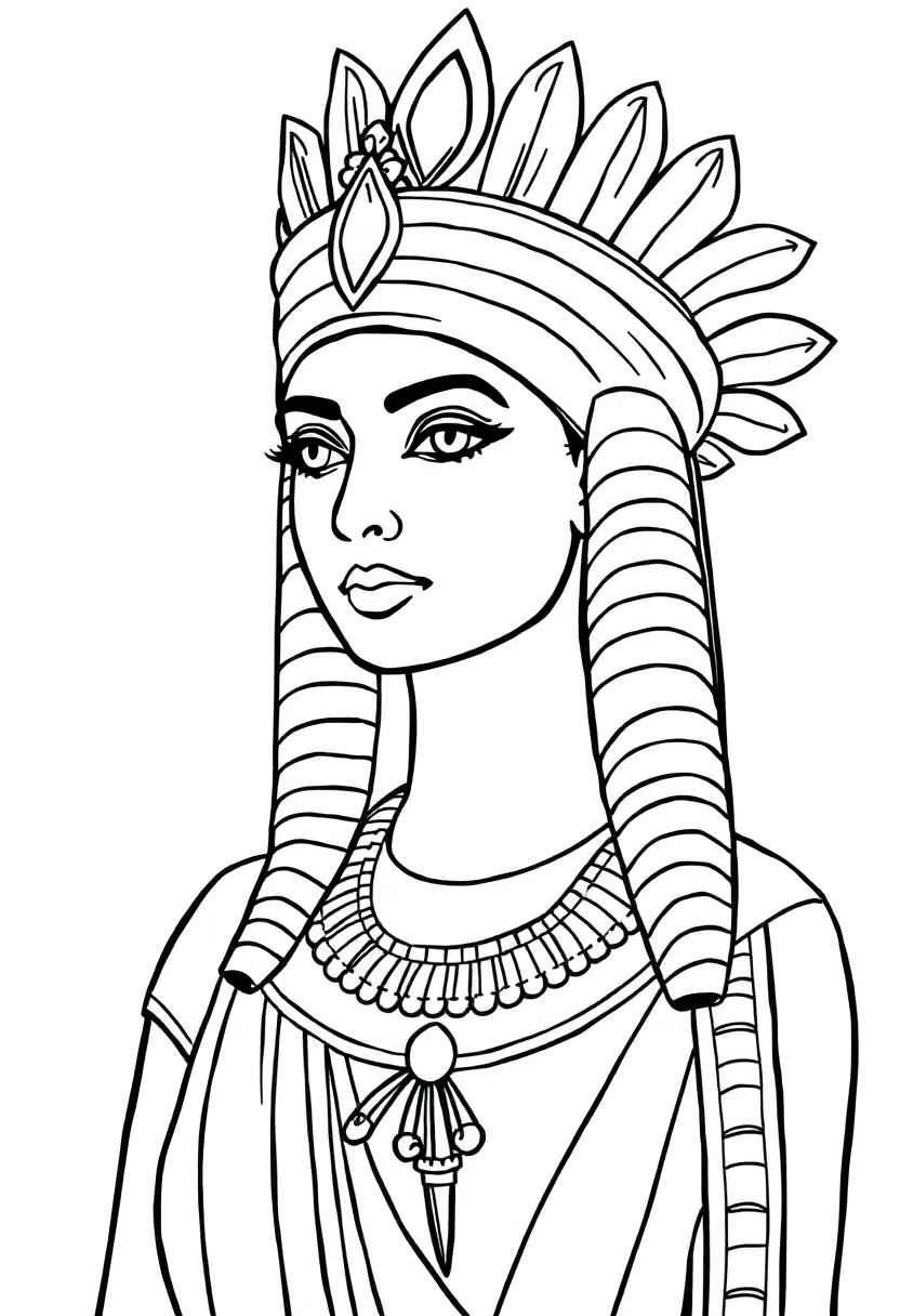 Cleopatra Egyptian Queen coloring pages