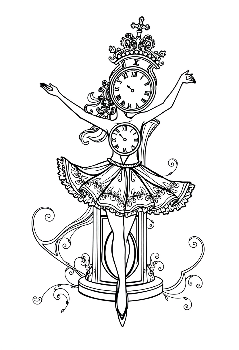Clockwork Ballerina coloring pages