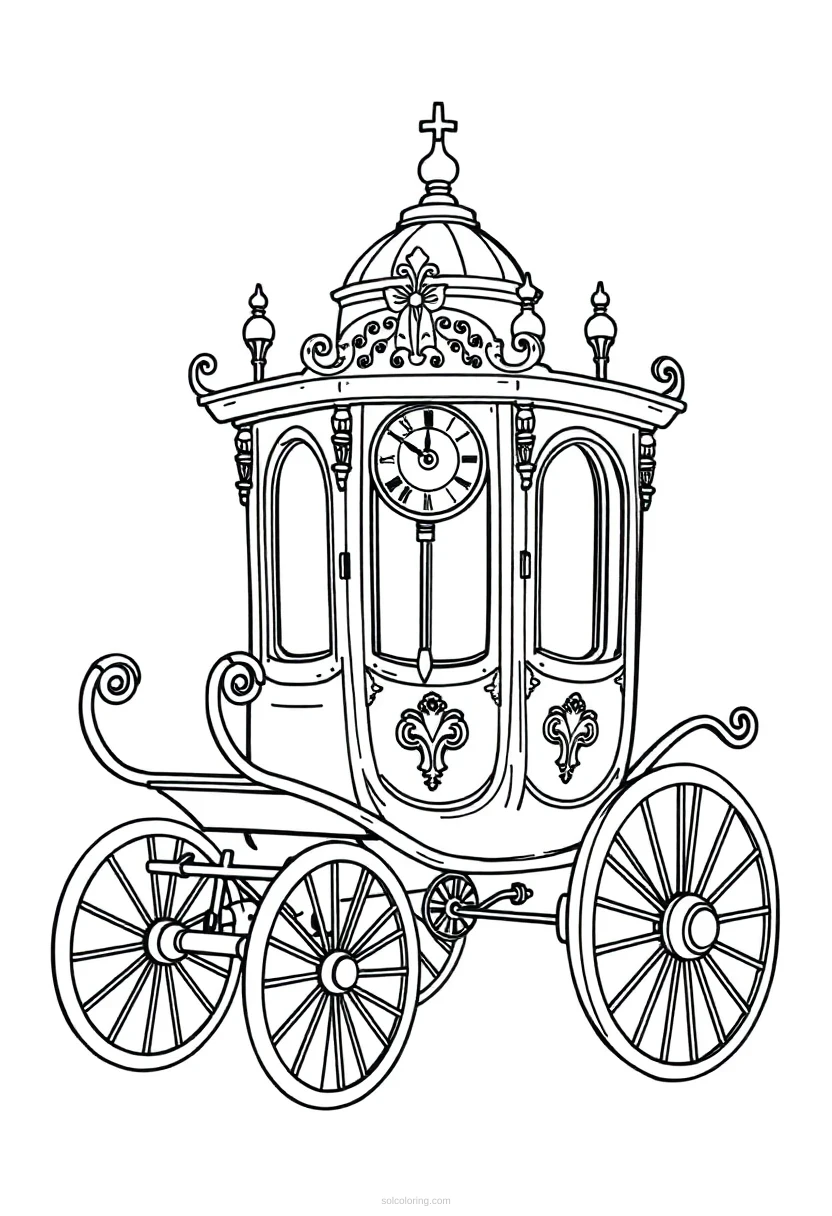 Clockwork Carriage coloring page for kids
