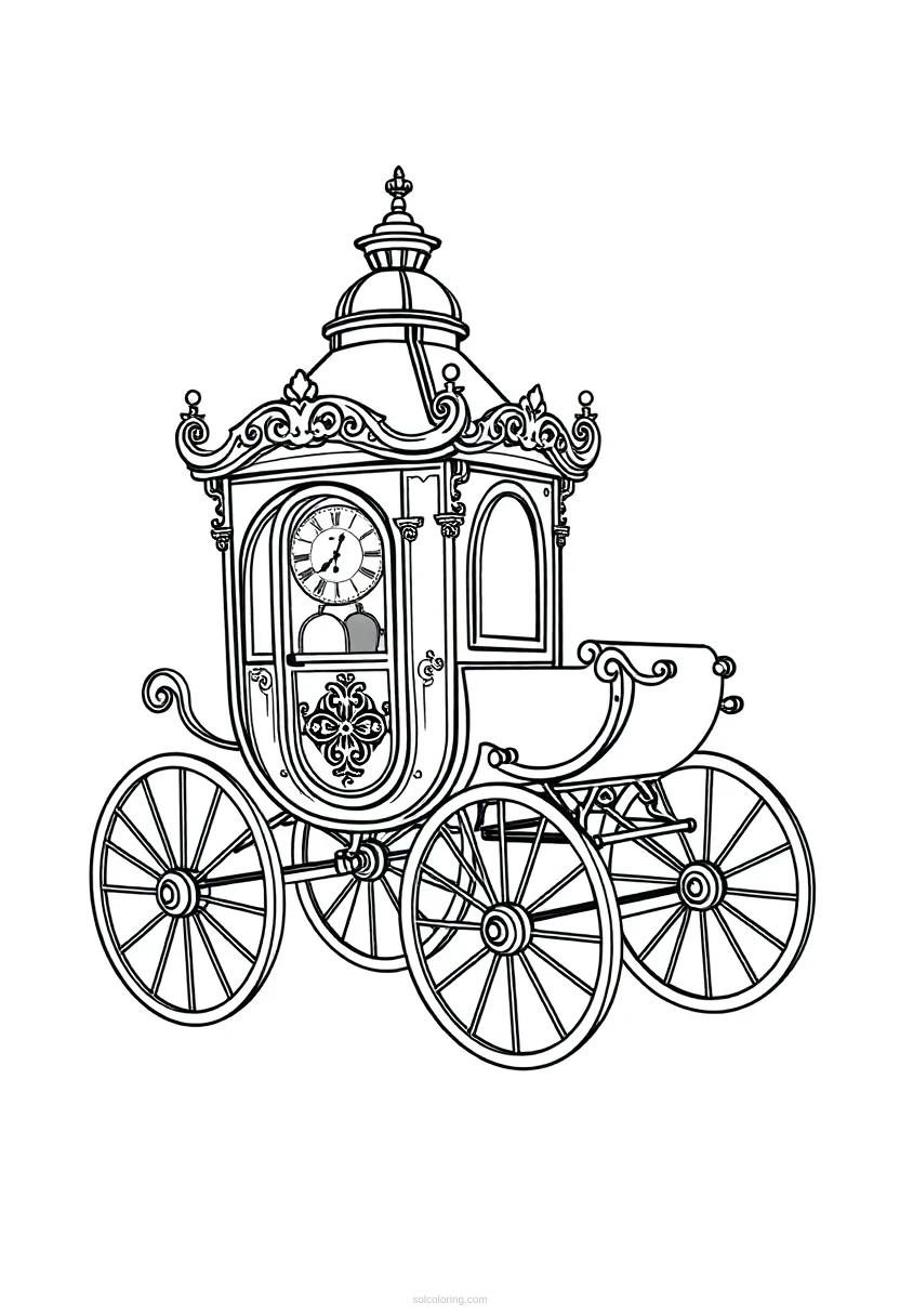 Clockwork Carriage coloring page for kids