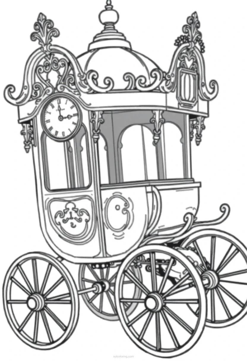 Clockwork Carriage coloring page for kids