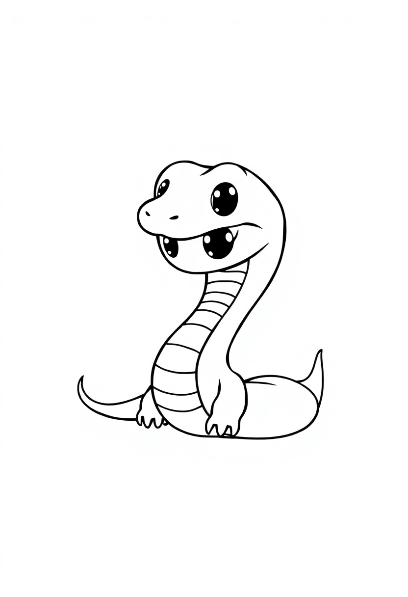 Cobra coloring page, free printable