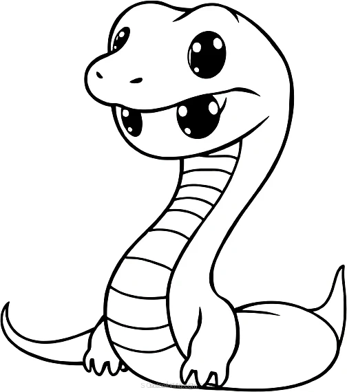 Cobra coloring page for kids