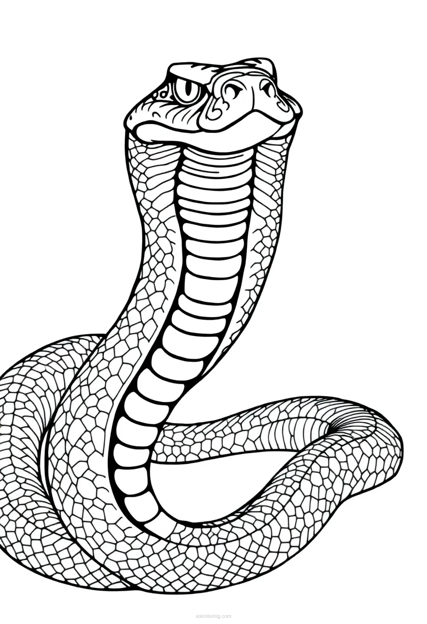 Cobra coloring page for kids