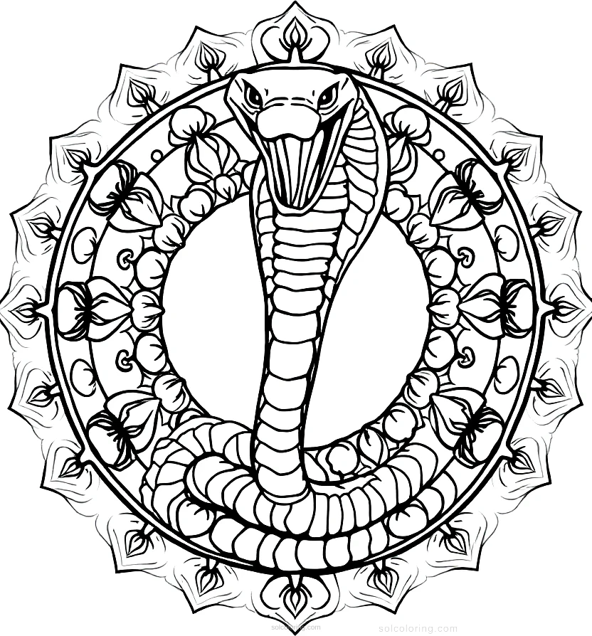 Cobra coloring page for kids