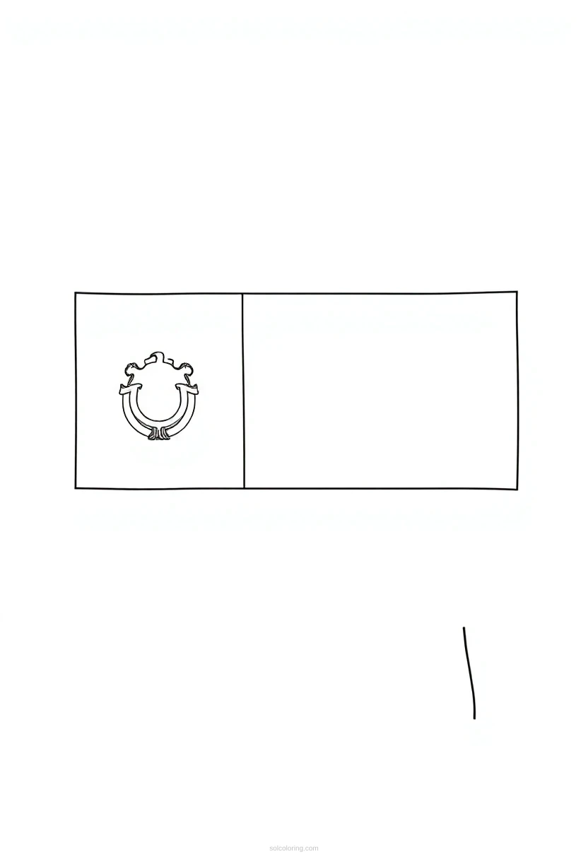 Colombian Flag coloring page for kids
