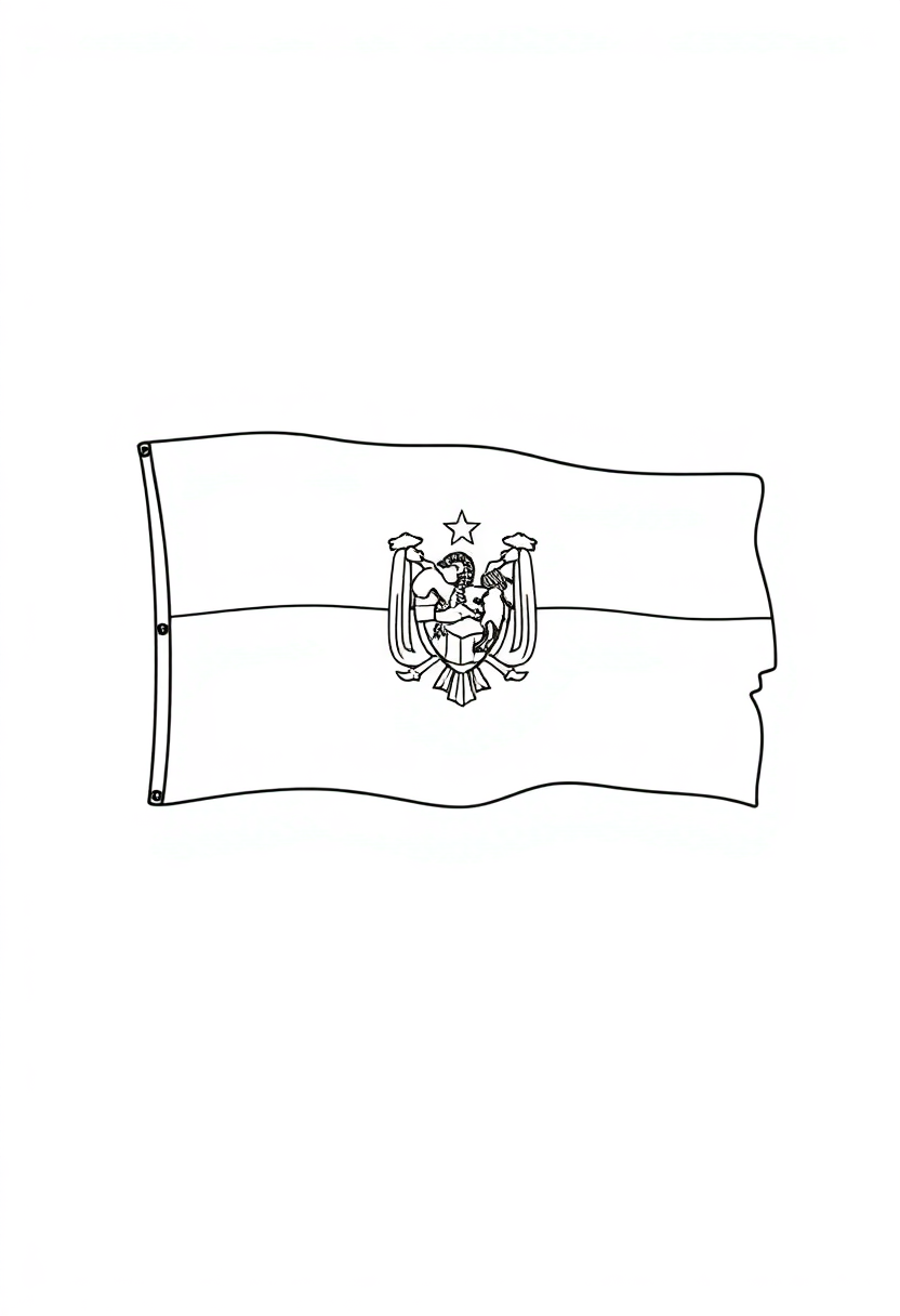Colombian Flag coloring page, free printable