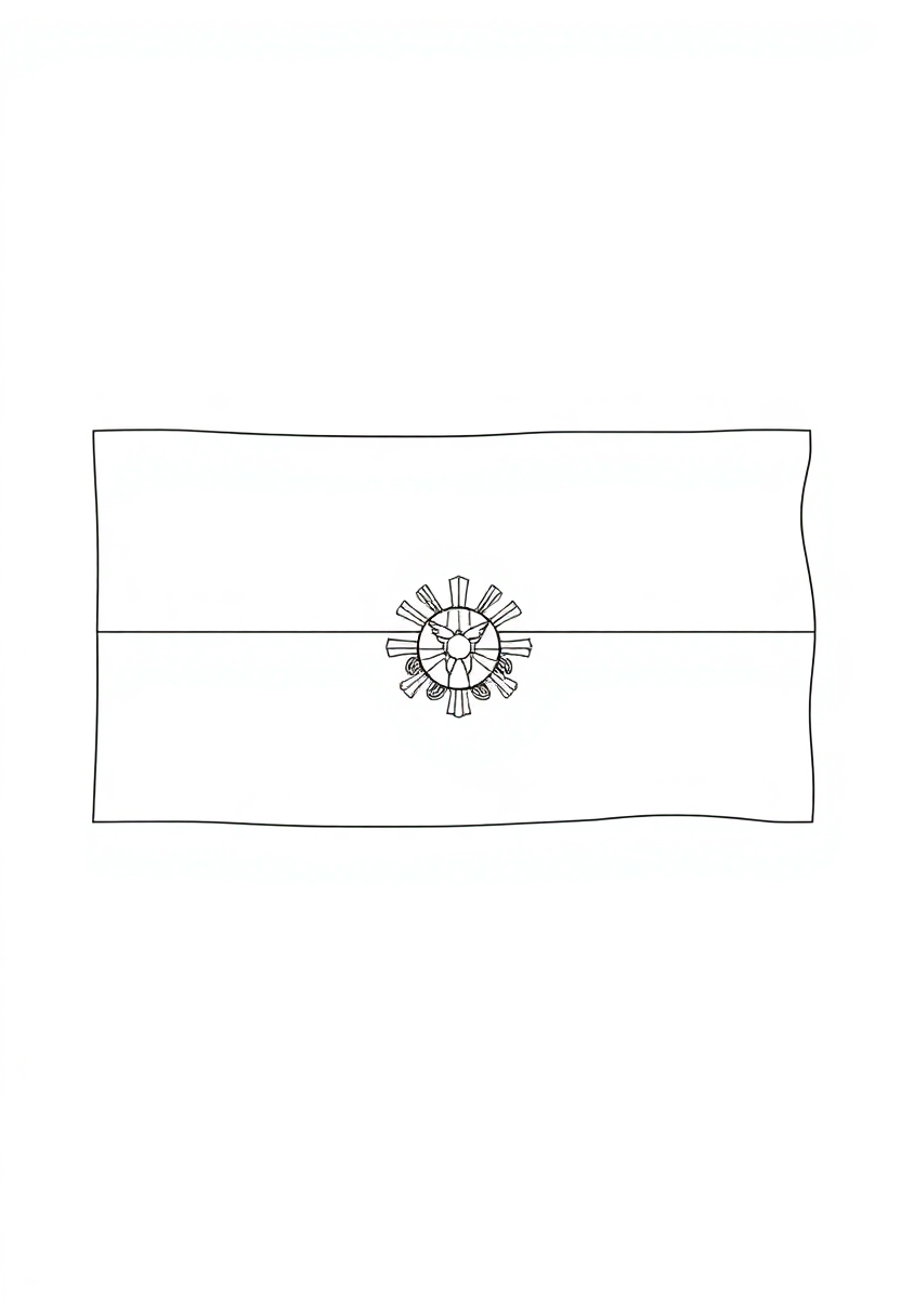 Colombian Flag coloring page, free printable