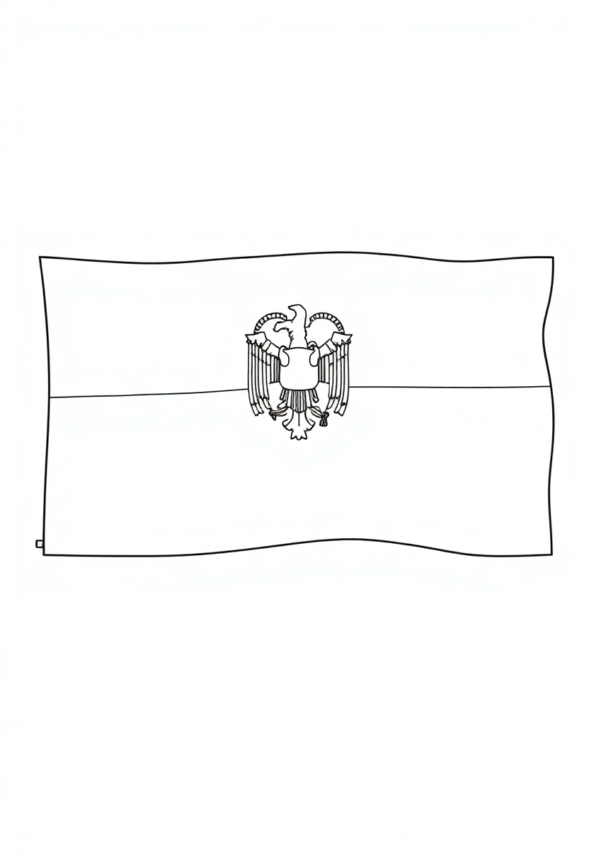 Colombian Flag coloring page, free printable