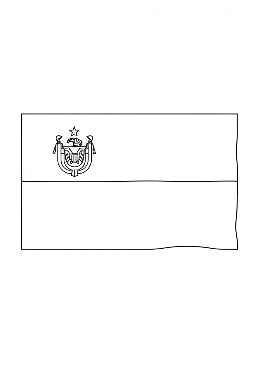 Colombian Flag coloring page, free printable