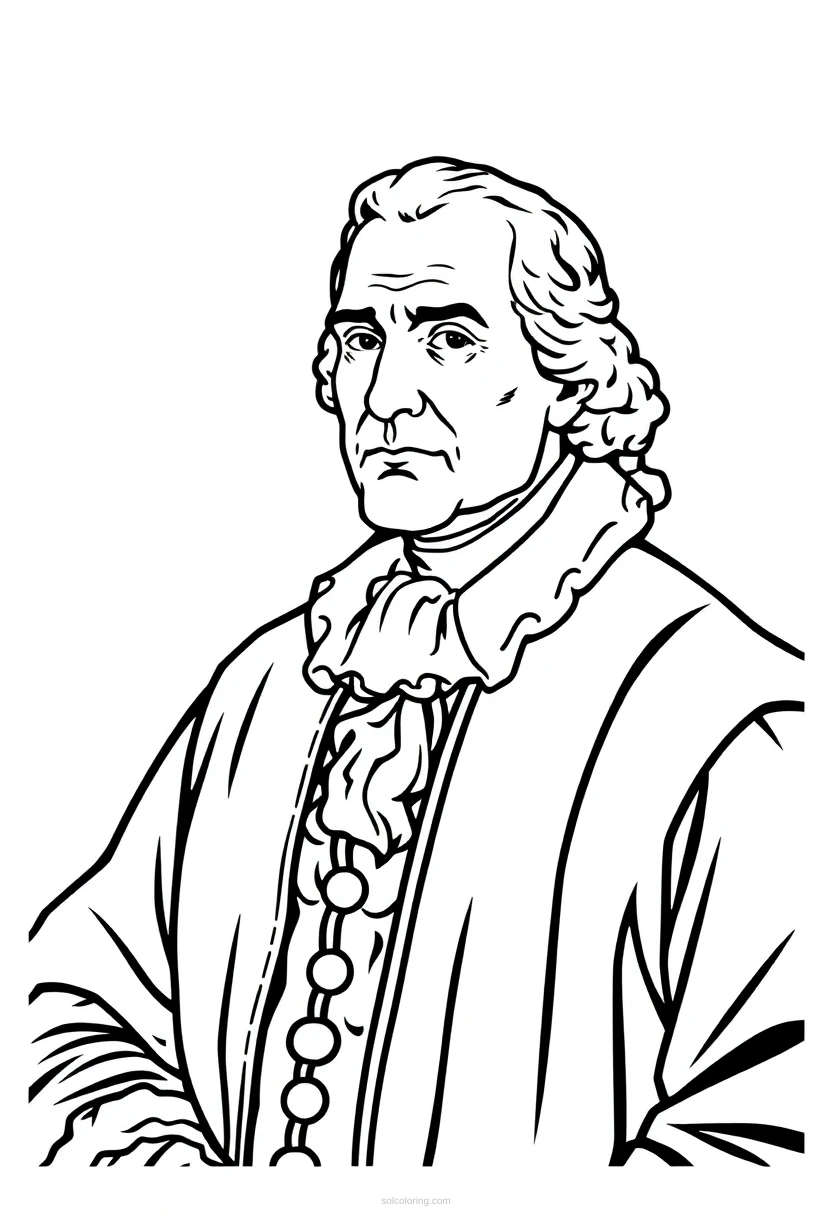 Colonial Governor coloring page for kids