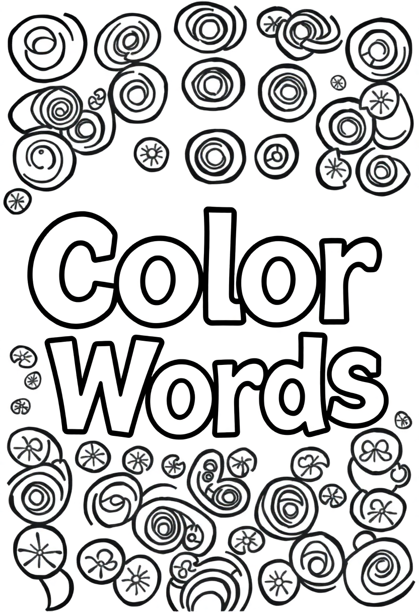 Color Words coloring pages