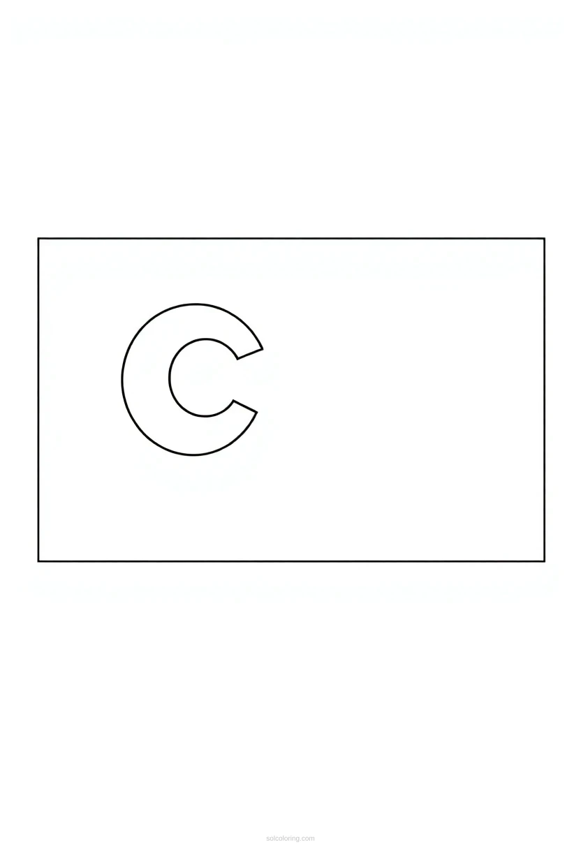 Colorado State Flag coloring page for kids