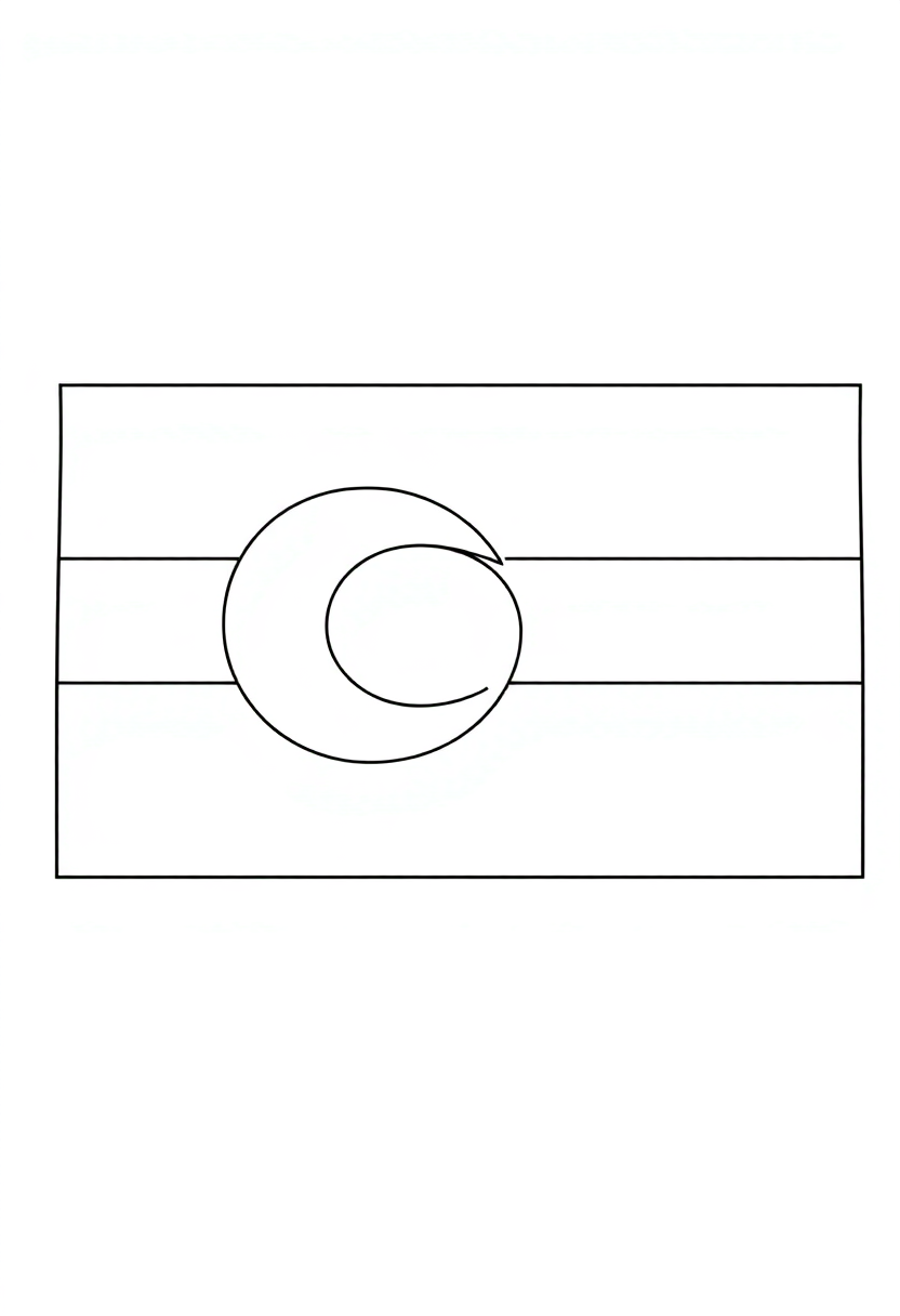 Colorado State Flag coloring pages