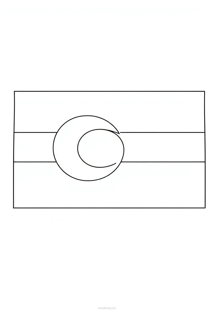 Colorado State Flag coloring page for kids