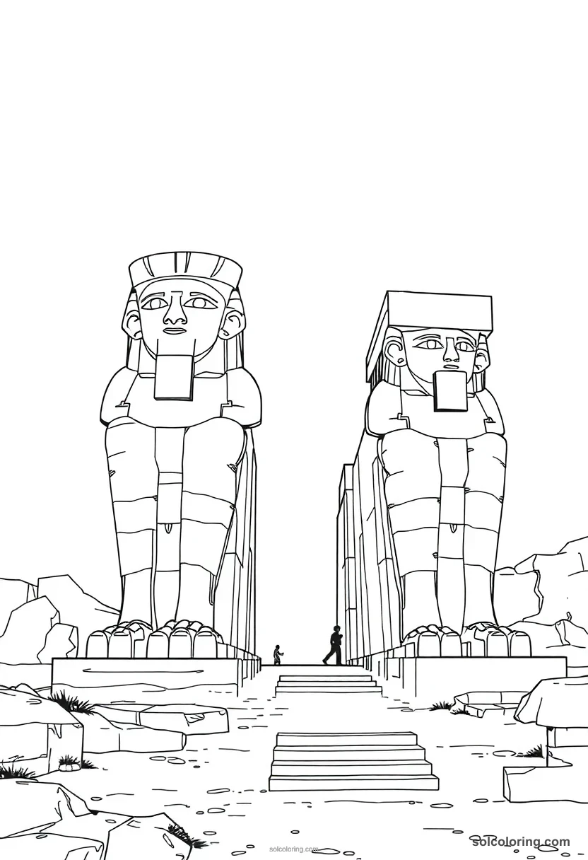 Colossi Of Memnon coloring pages