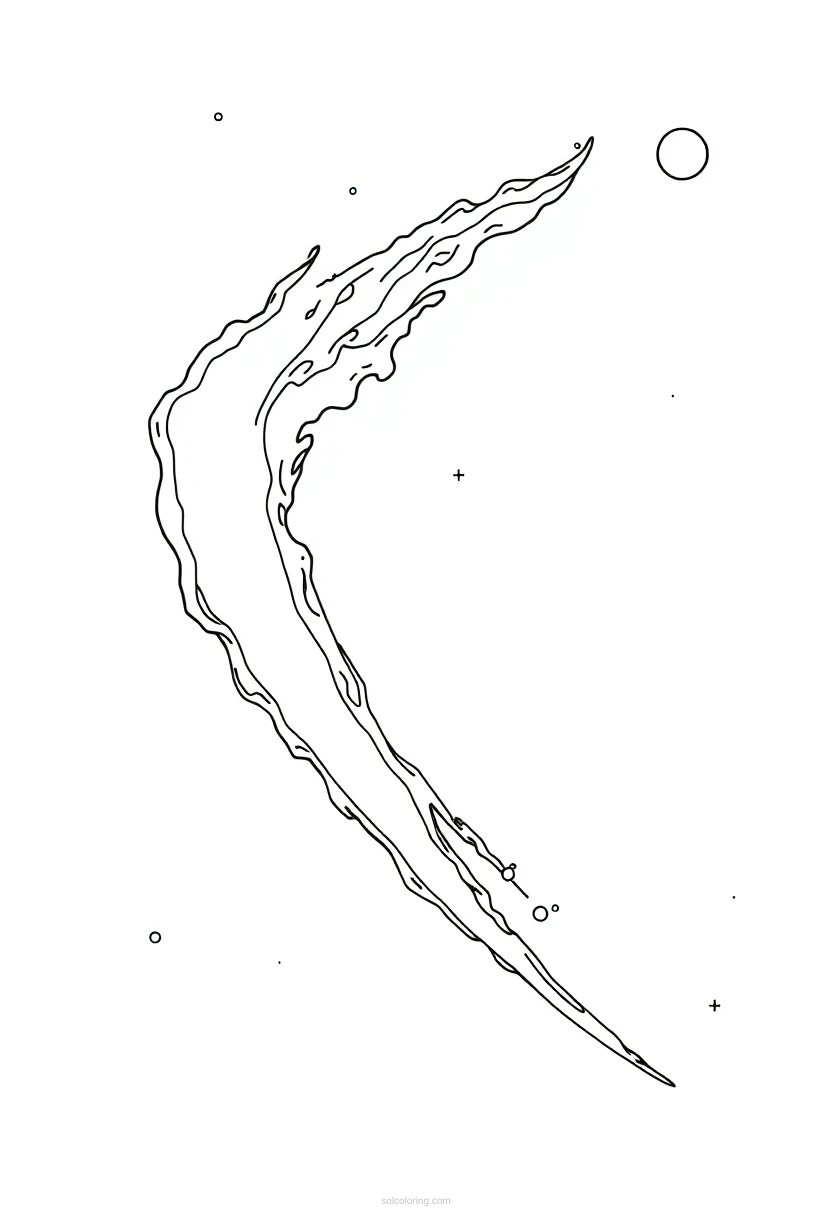 Comet With Tail coloring page for kids