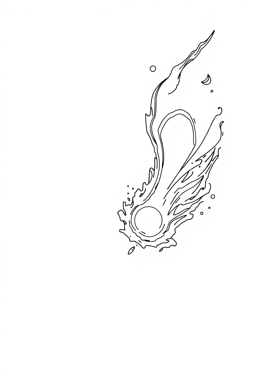 Comet with Tail coloring page, free printable