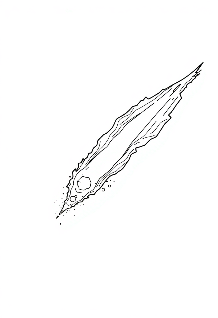 Comet with Tail coloring page, free printable