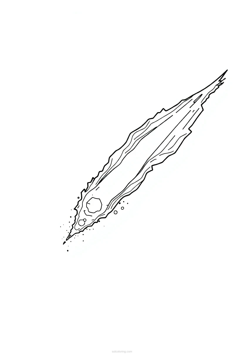 Comet With Tail coloring page for kids