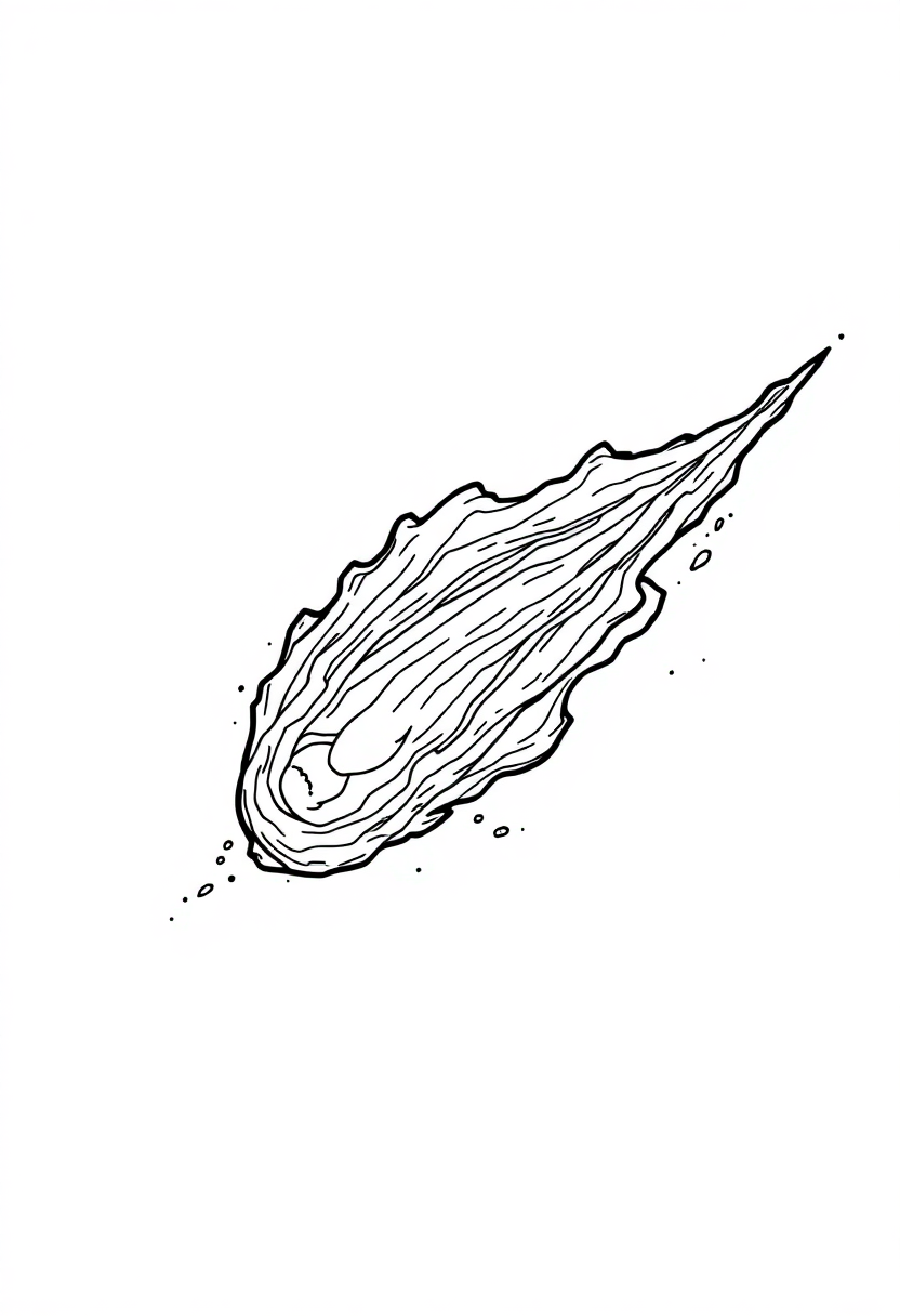 Comet with Tail coloring page, free printable