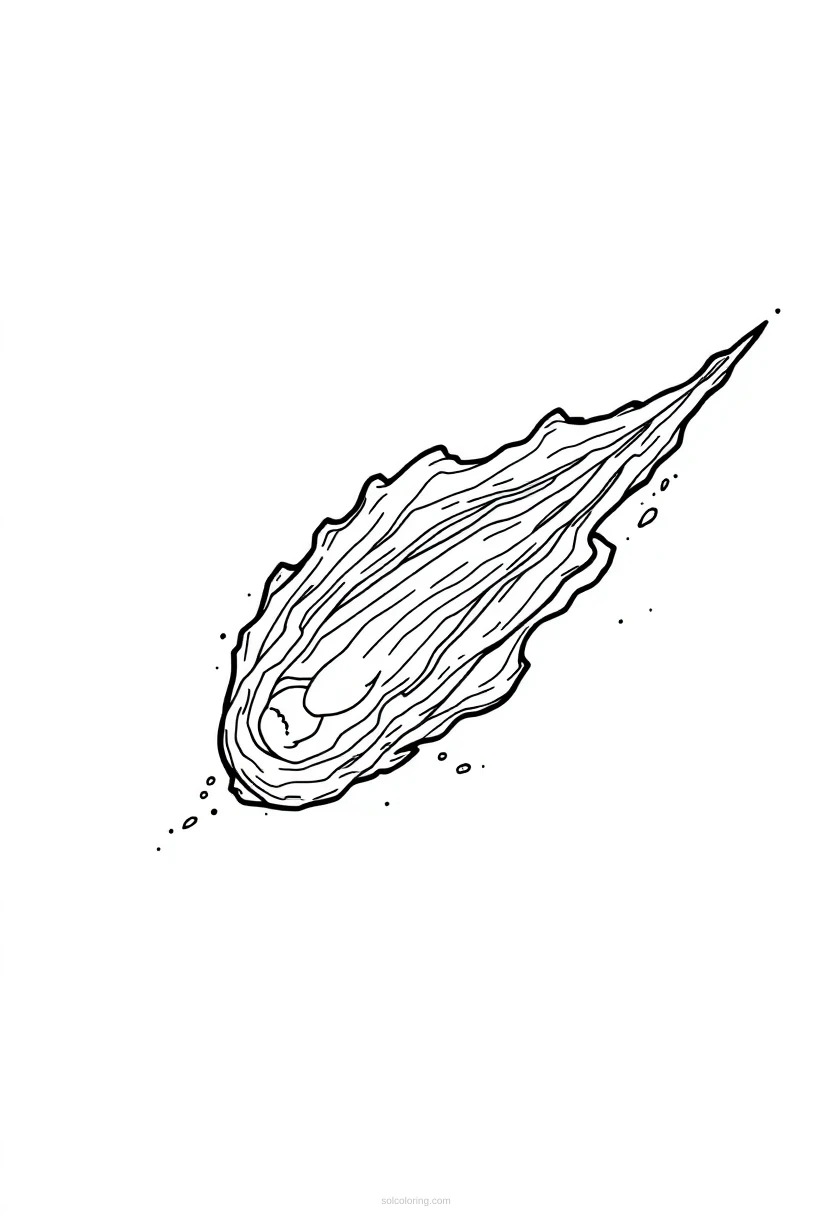 Comet With Tail coloring page for kids