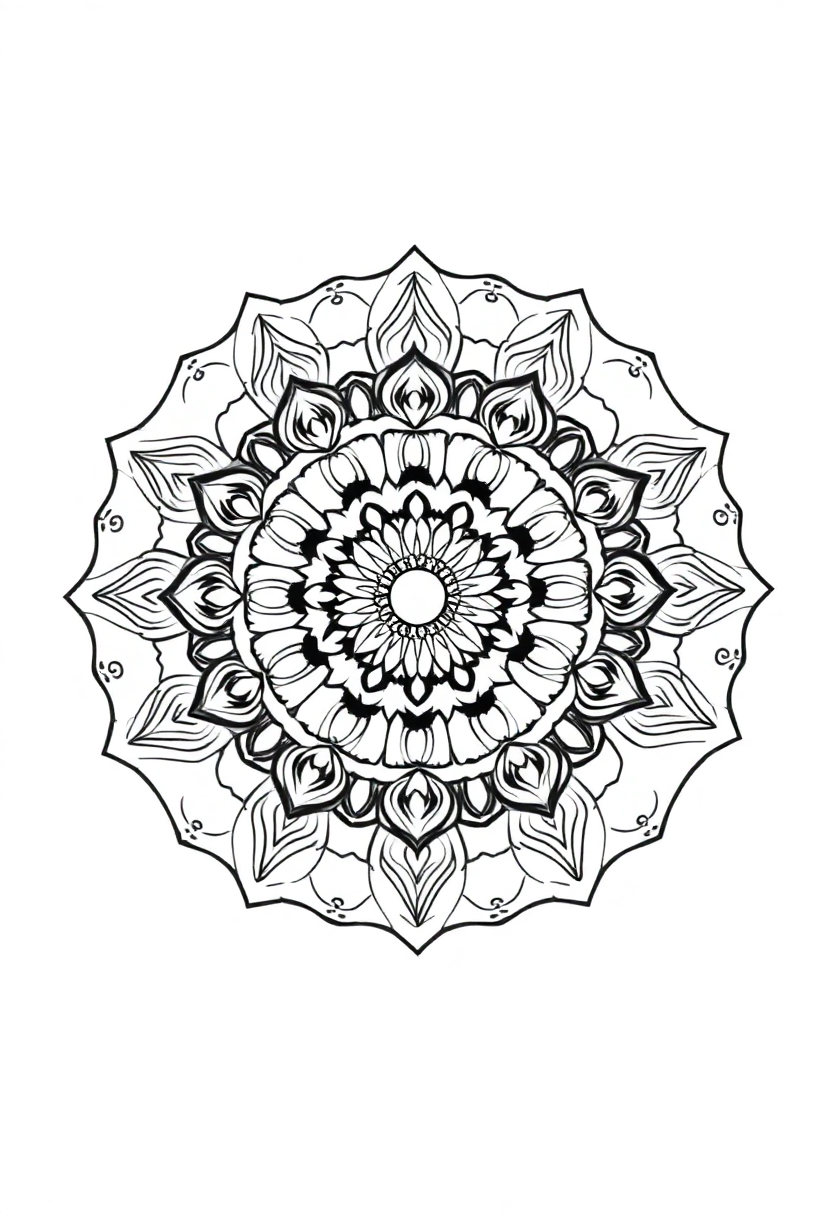 Complex Adult Mandala Mandala coloring pages