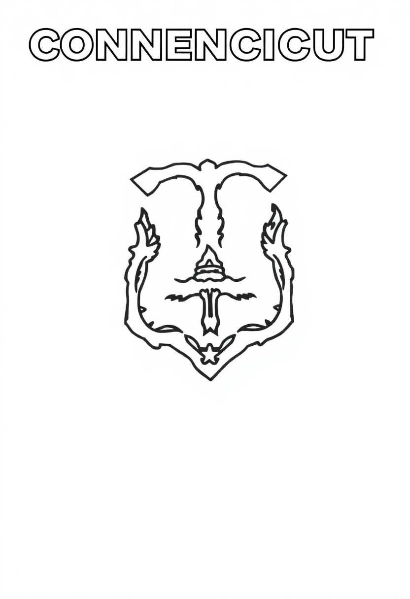 Connecticut State Flag coloring pages